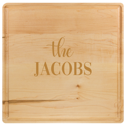 12 x 12 Square Serving Board Maple American Hardwood