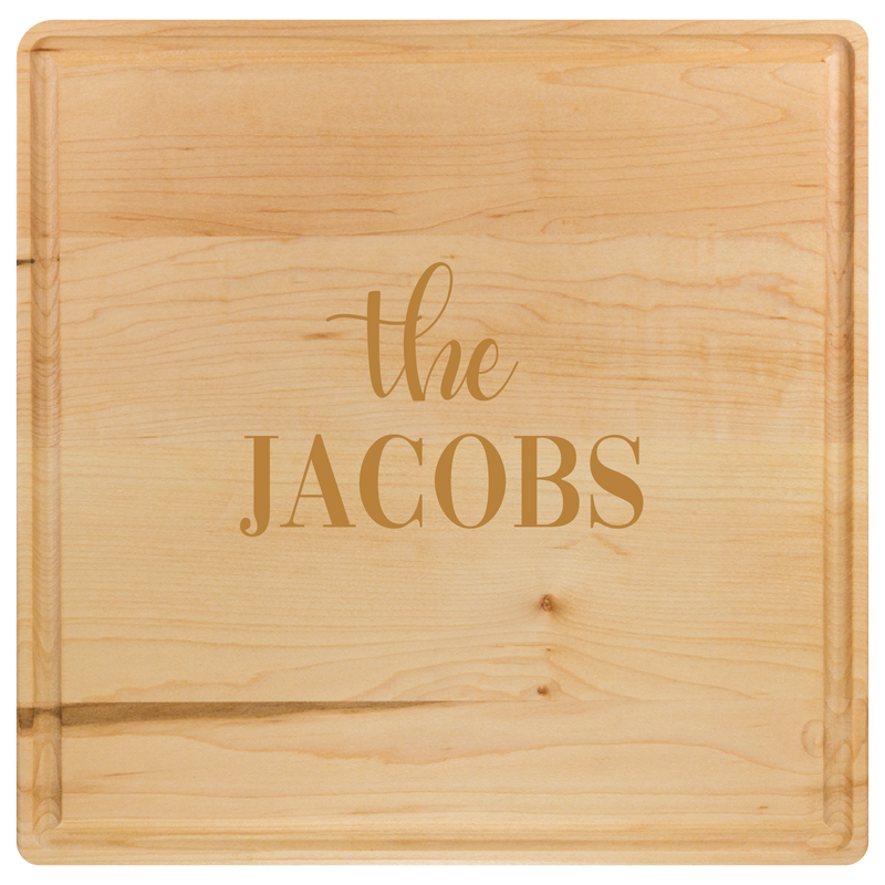 12 x 12 Square Serving Board Maple American Hardwood