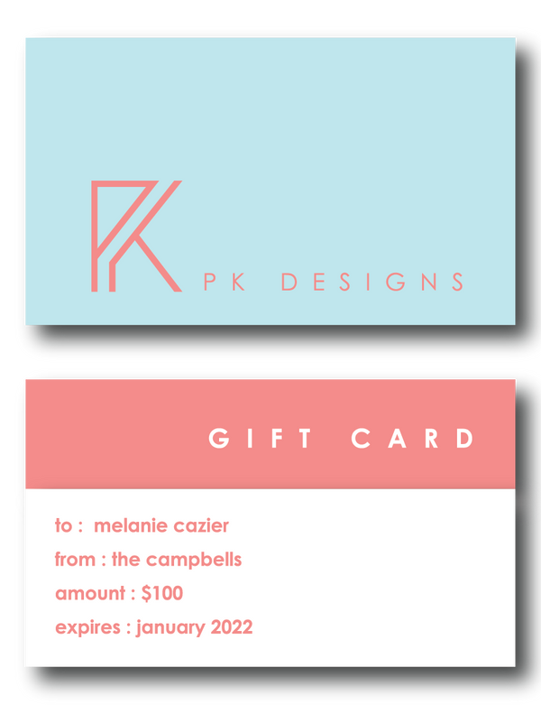 PK Designs Gift Card